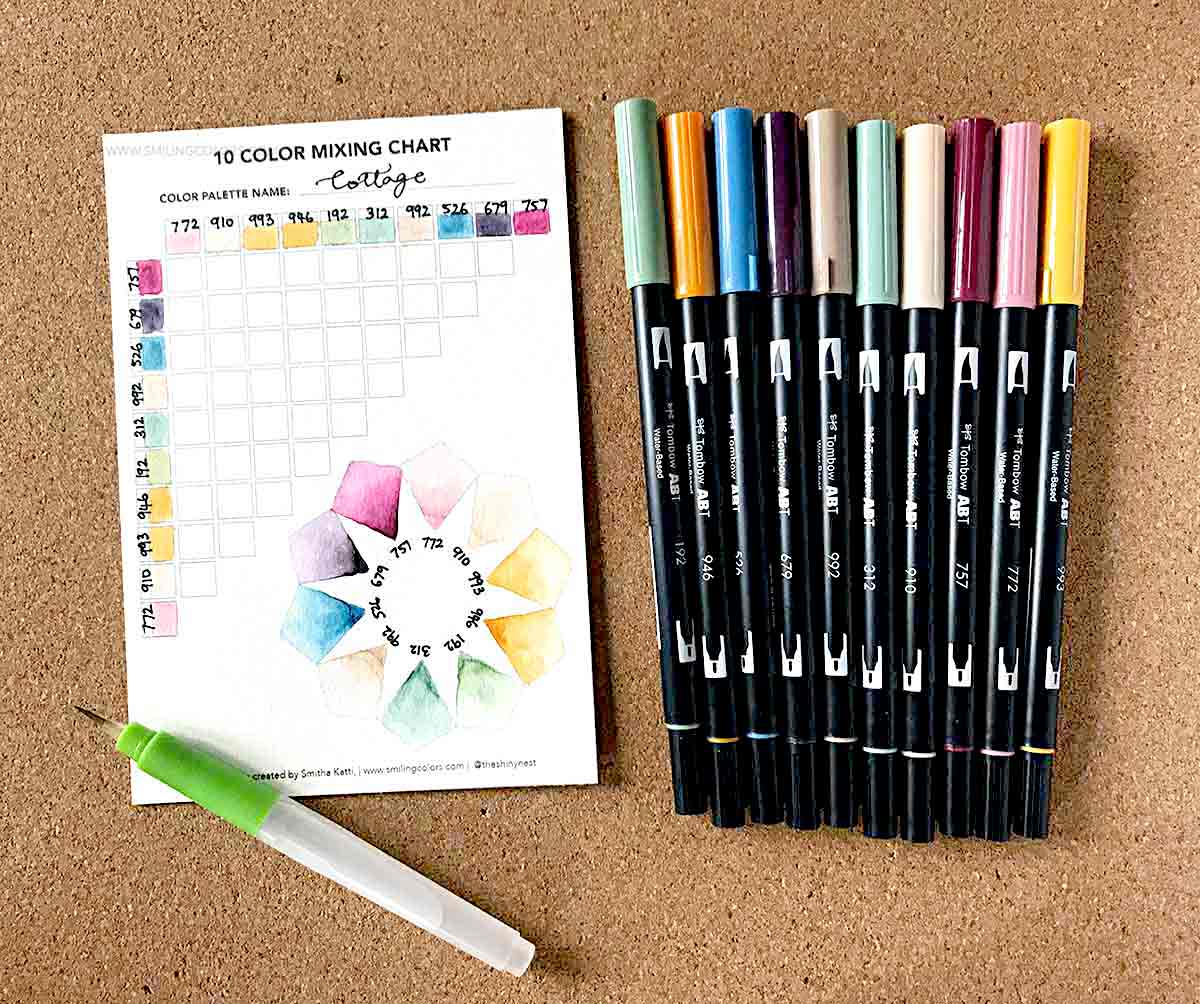 how to create a color mixing chart