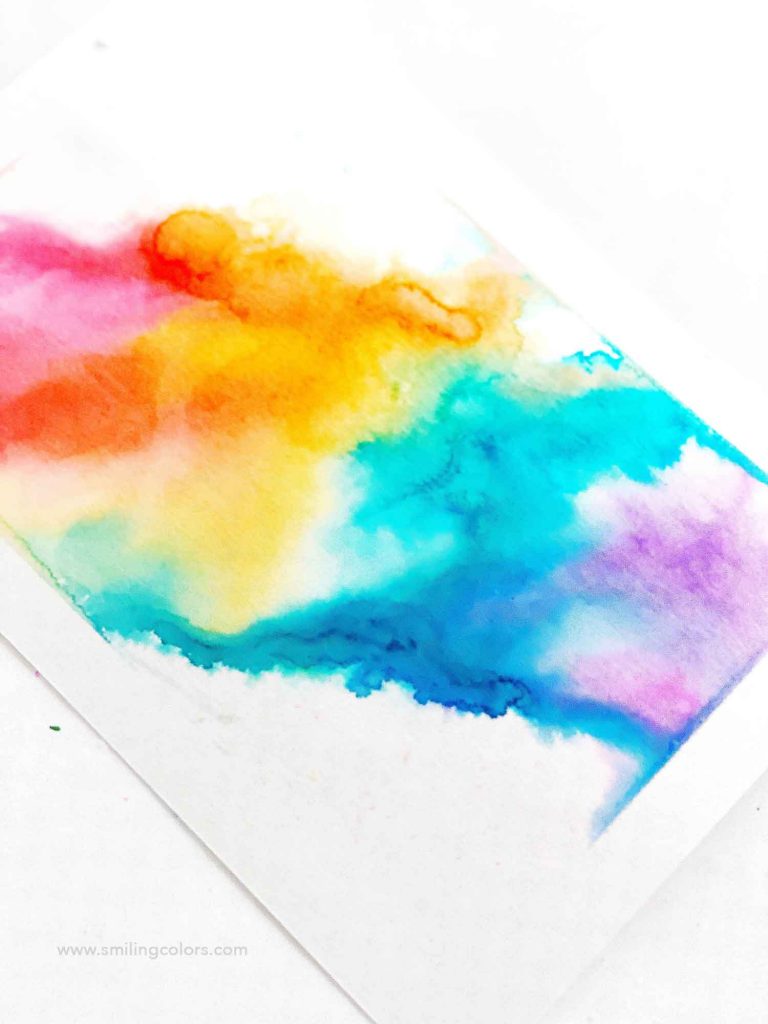 rainbow watercolor easy