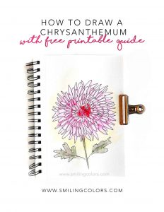 How-to-draw-a-chrysanthemum-Smtiha-Katti