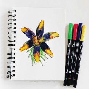 lions heart lily illustration