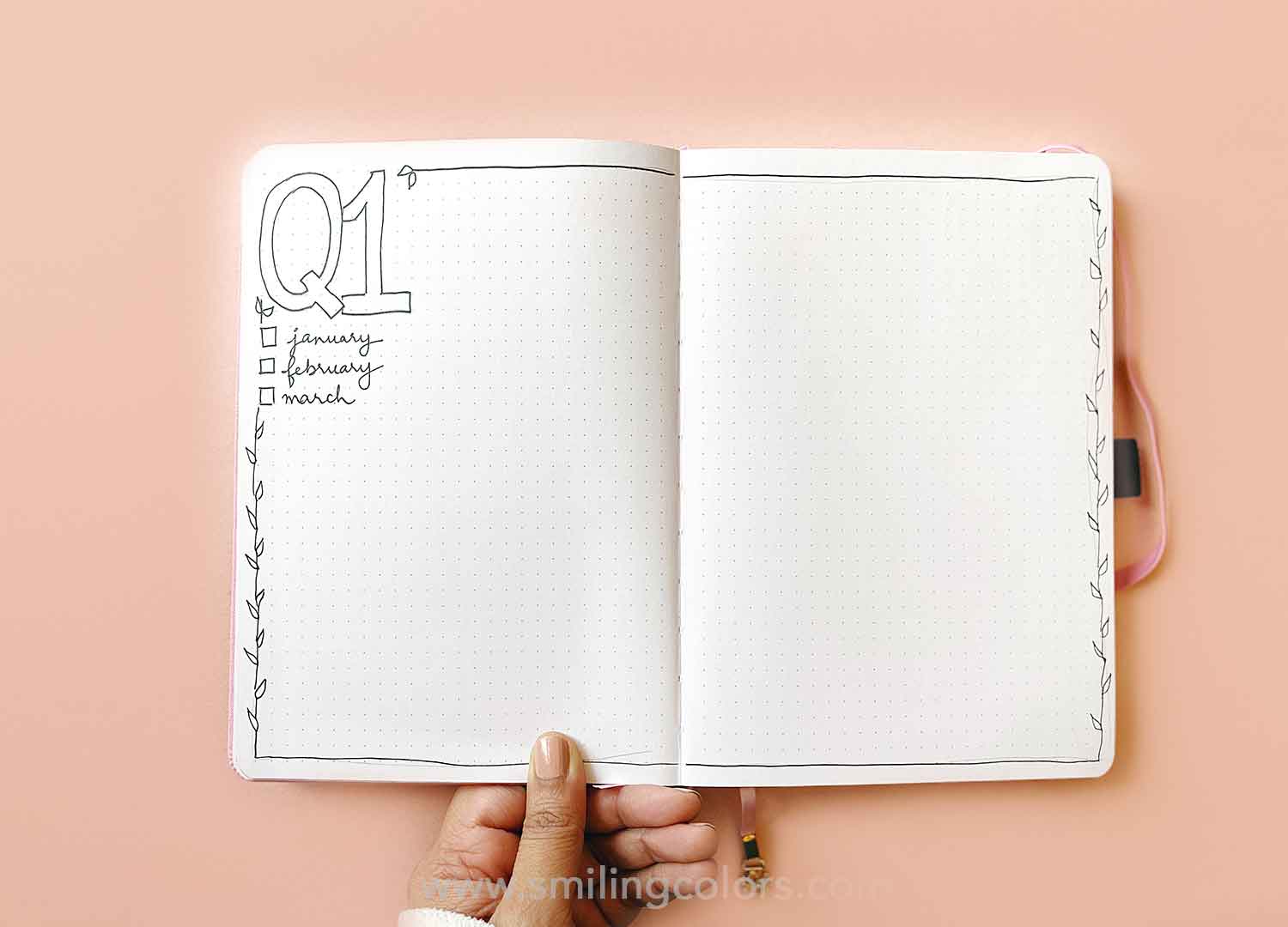 bujo set up simple ideas - Smiling Colors