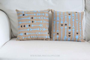 STencilled-throw-pillows