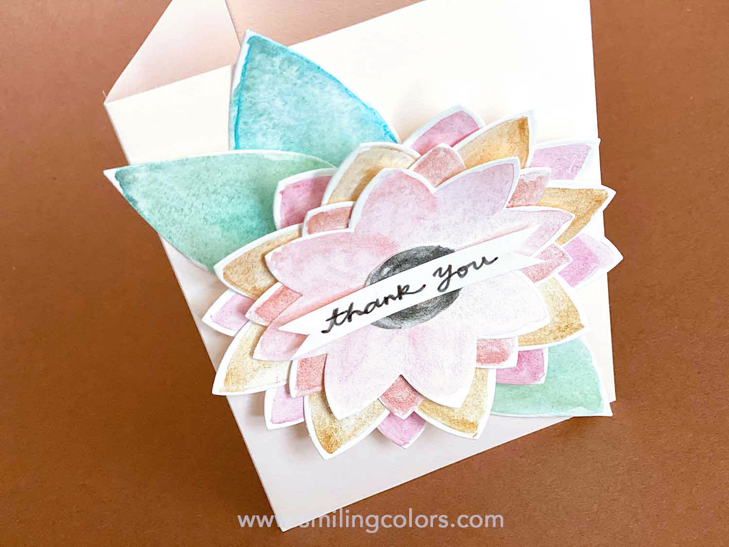 flower die cut card