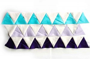 joining triangles for a quilt