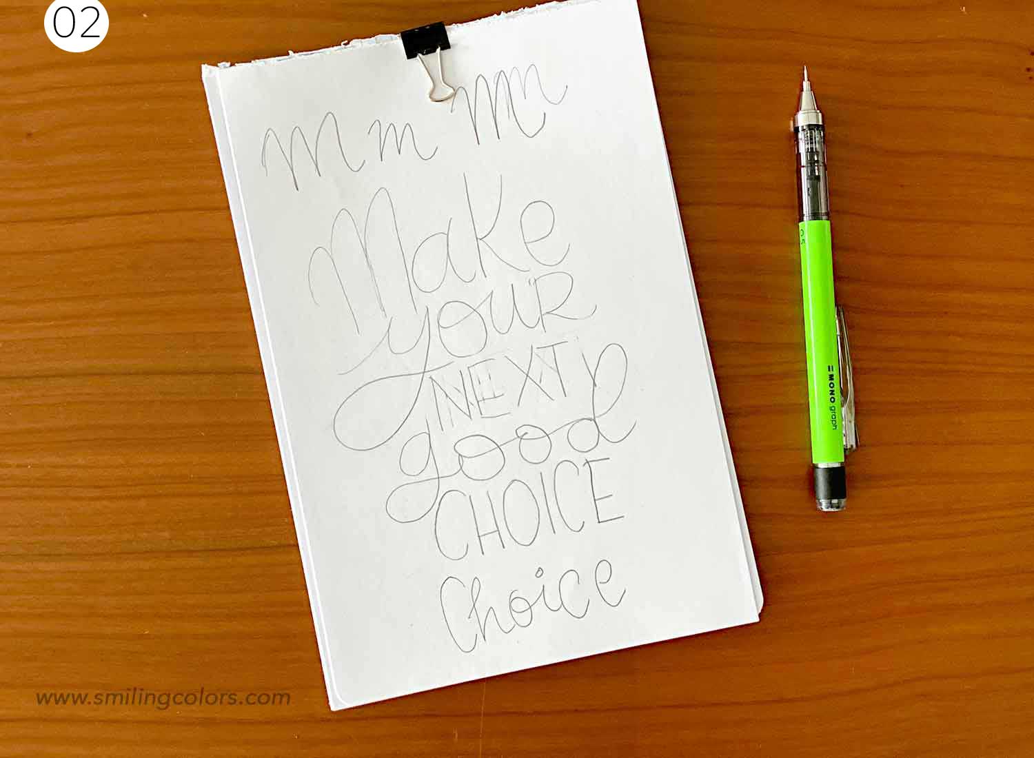 How to easily Hand Letter a Quote Wall Art VIDEO - Smiling Colors