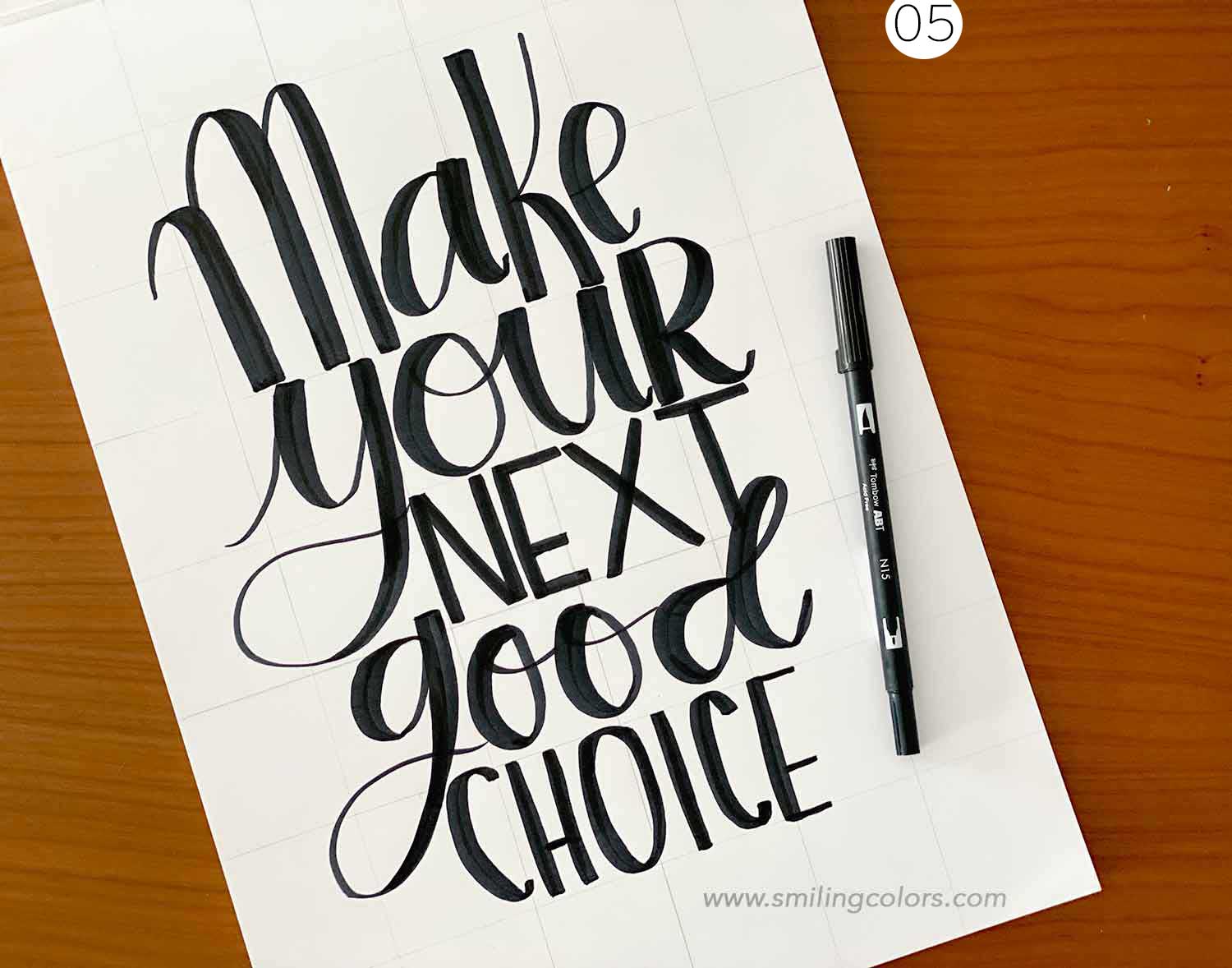 bold brush lettering