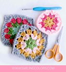 granny square circle center pattern