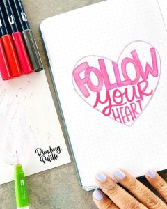 Follow your heart typography smitha katti heart art