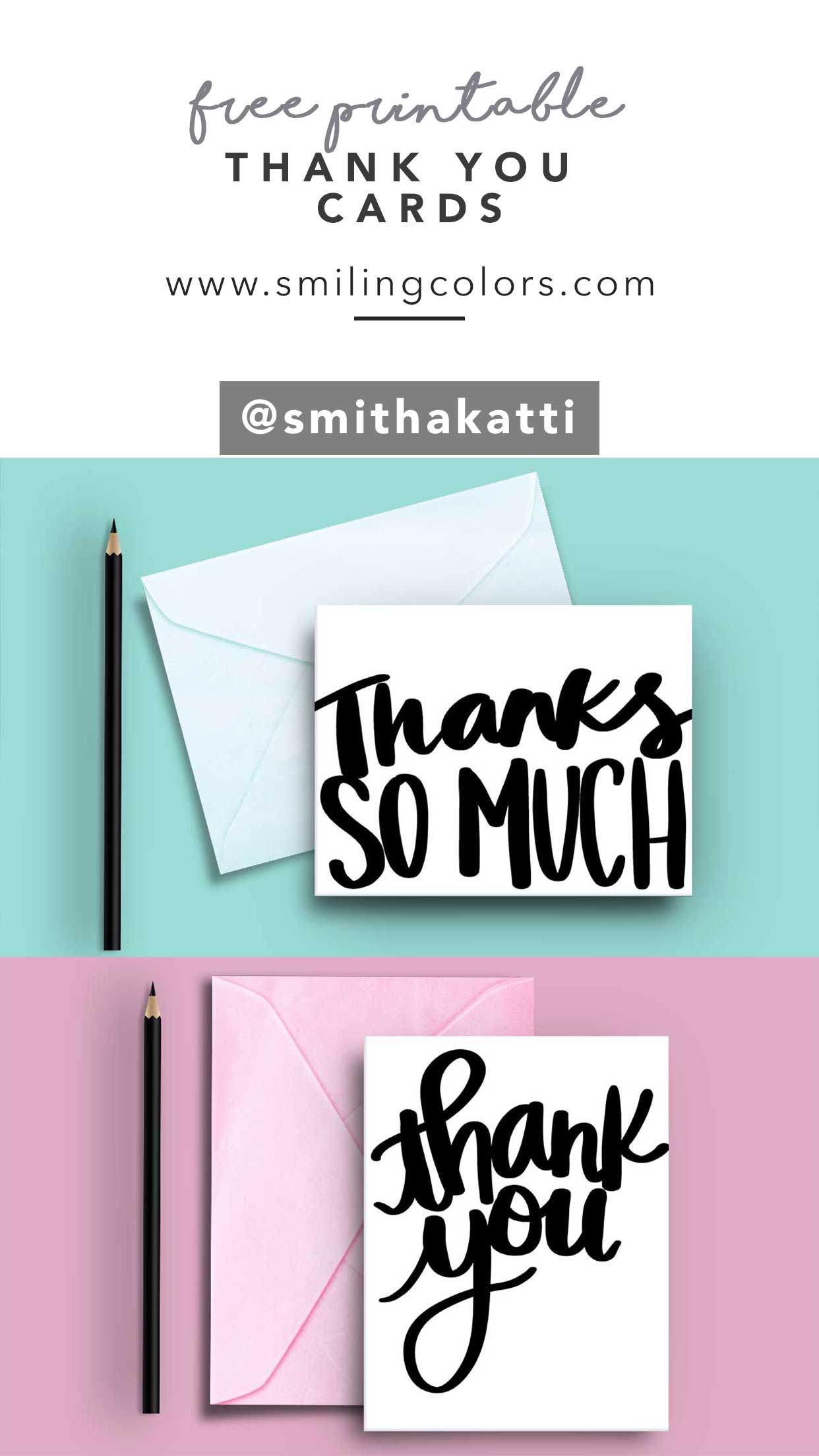 Free Printable Thank you cards