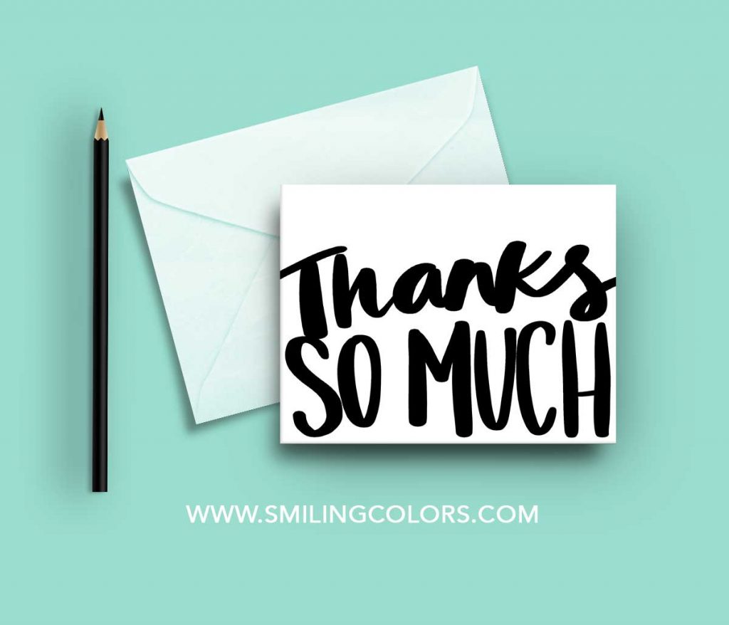 printable thank you card