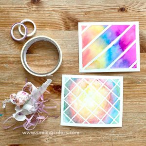 Tape resist painting