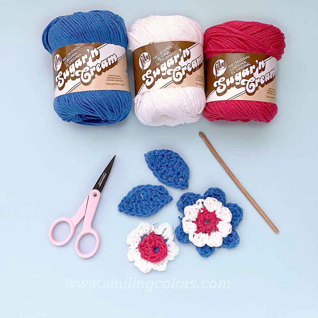 Sugar n cream crochet flowers