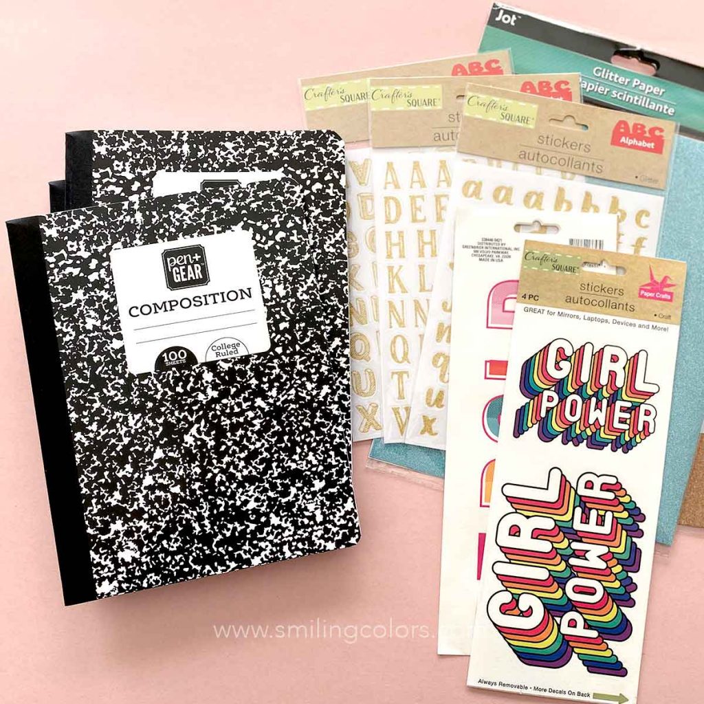 Cute Notebook Covers with Dollar Tree