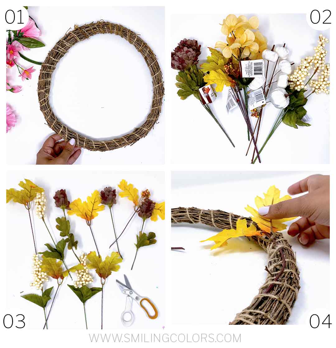 DIY Fall Wreath Dollar Tree