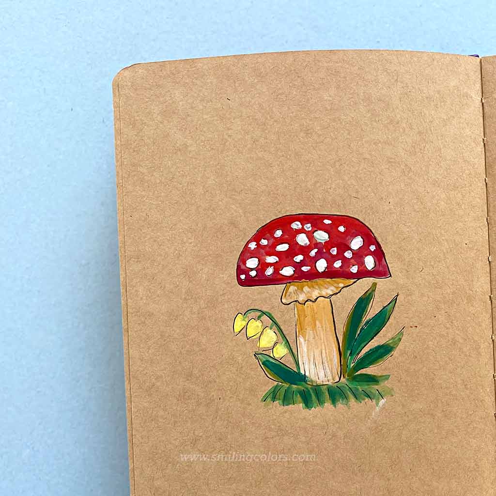 Mushroom-drawing-easy-sketchbook