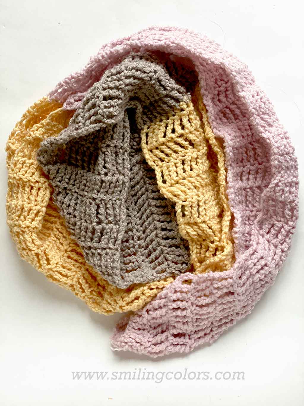 color blocked scarf crochet pattern free