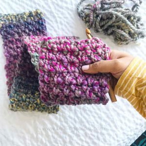 crochet moss stitch scarf