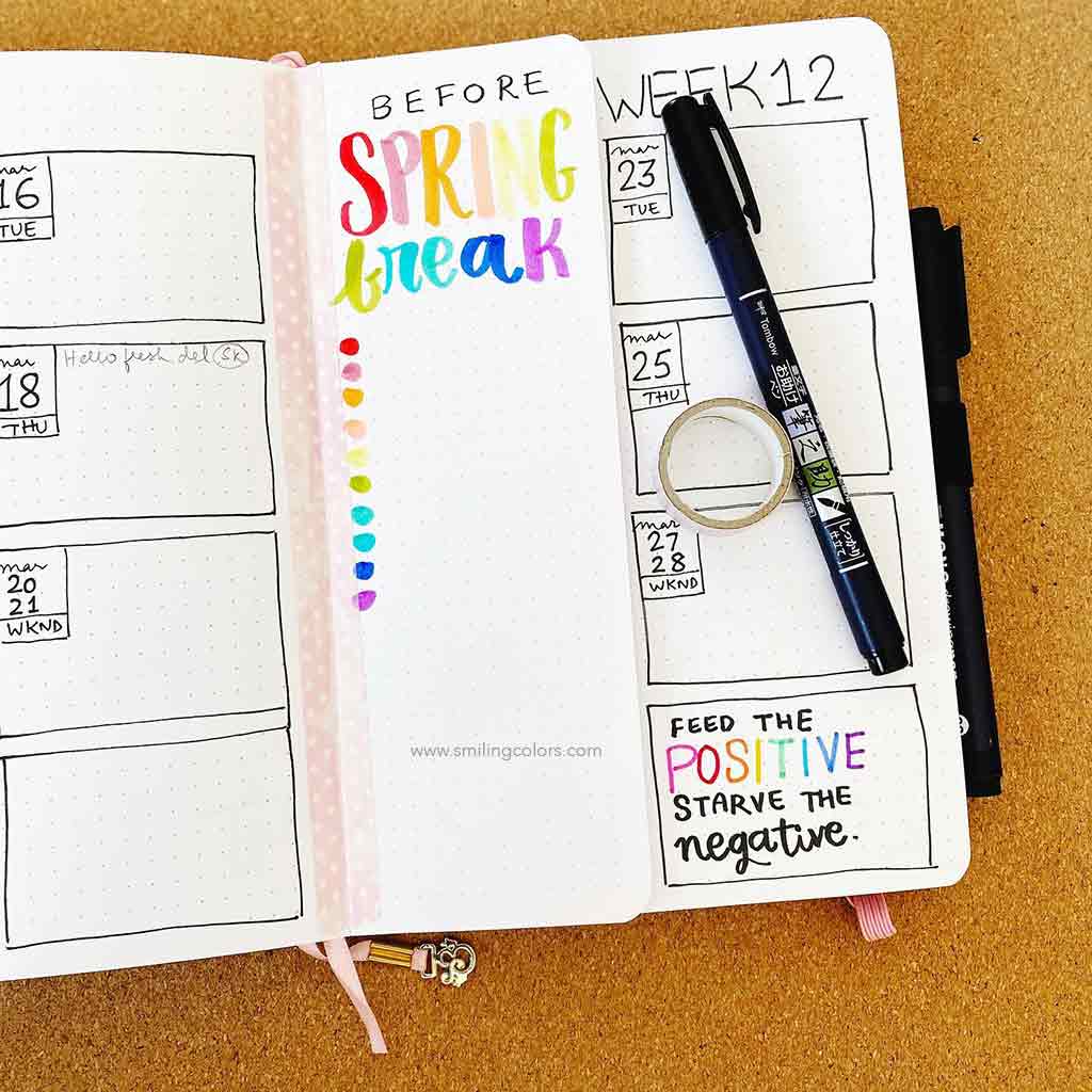 Bullet journal Dutch door