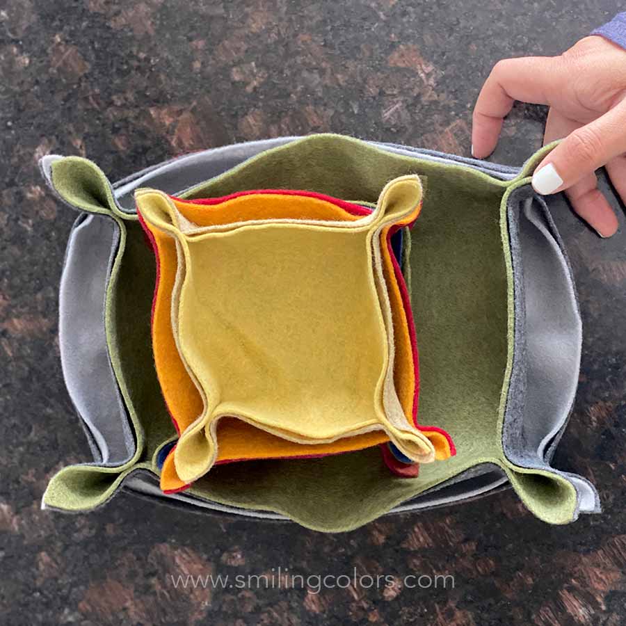 FELT TRAYS easy DIY