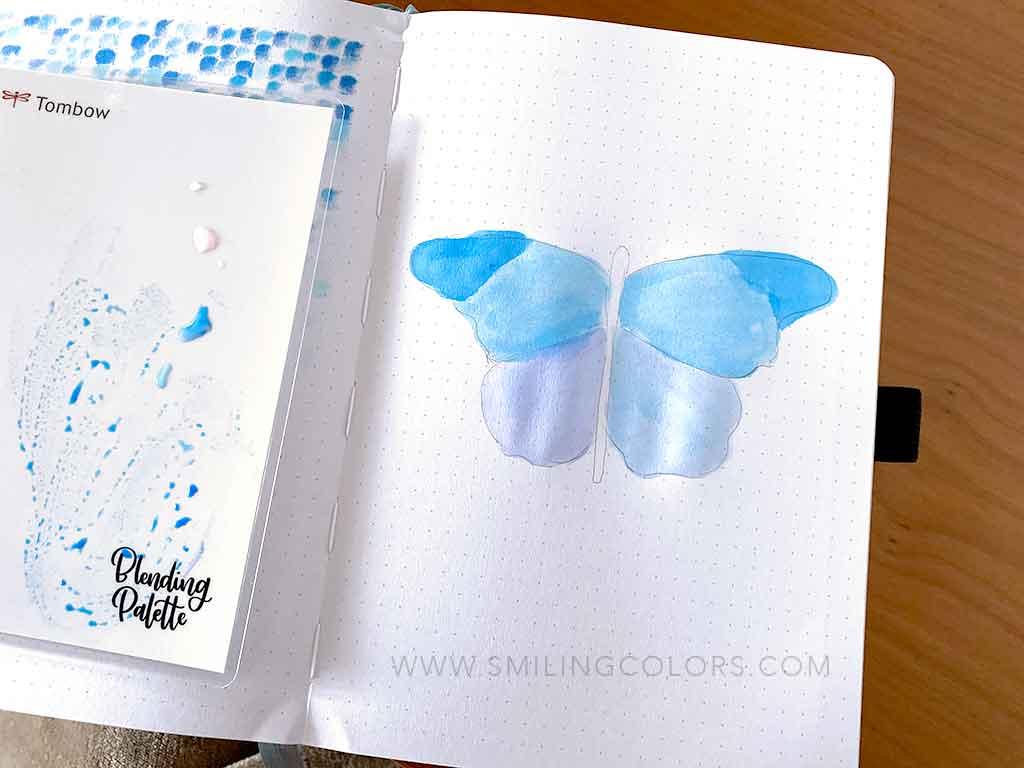 how to draw a blue butterfly