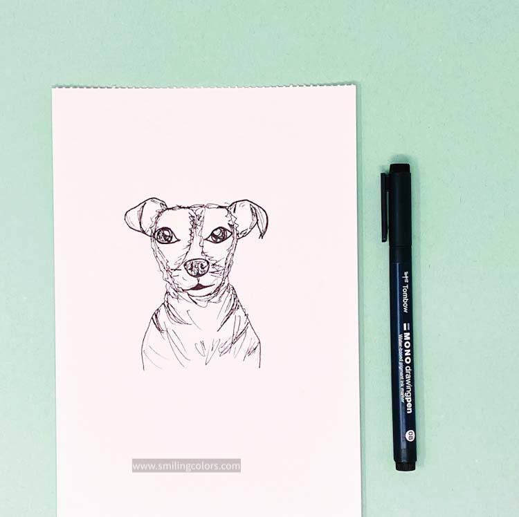 dog drawing simple