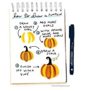 pumpkin drawing Tutorial