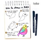 how to draw a bird step by step