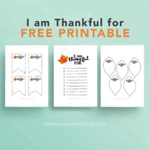 I am thankful for printable