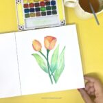 How to paint a Watercolor Tulip