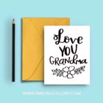 Printable Mothers Day Card To Grandma Free Download - Smiling Colors