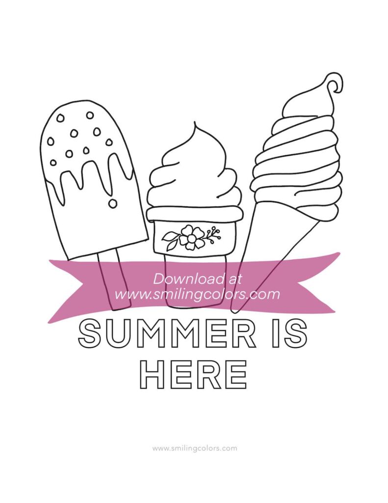 Summer-is-here-coloring-page