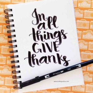 In all things give thanks