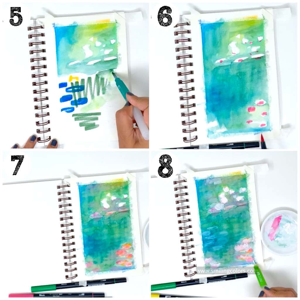 How To Paint A Pond In Watercolor step by step tutorial