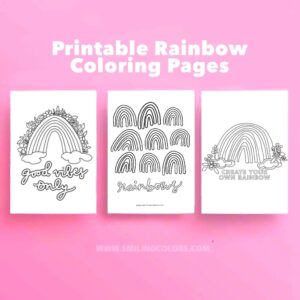 Coloring Sheets of Rainbows