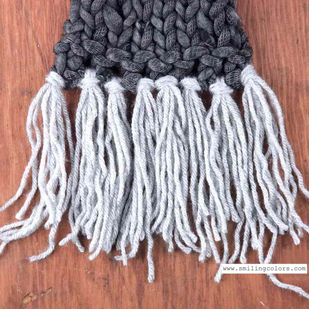 adding fringe to scarves step by step tutorial
