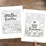 free printable rainbow coloring pages