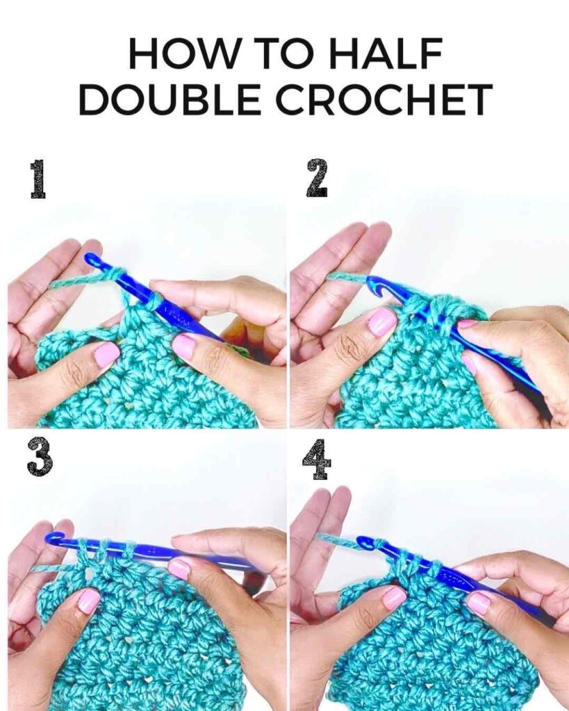 How to half double crochet step by step