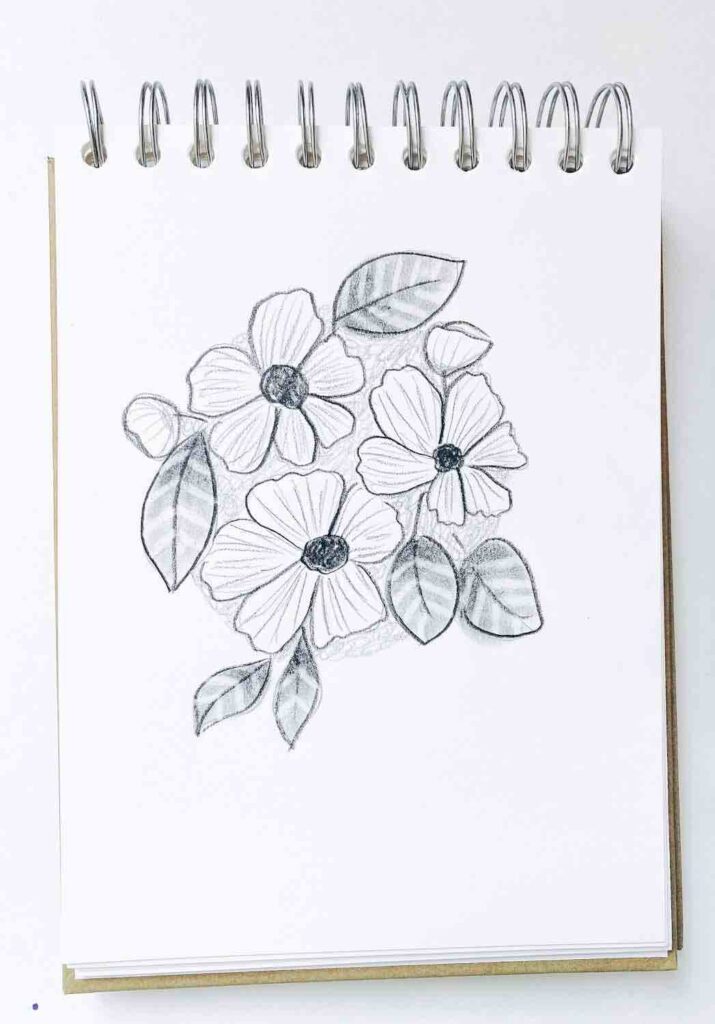 how to draw a flower with a pencil1
