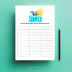 Smiling Colors summer bucket list printable template