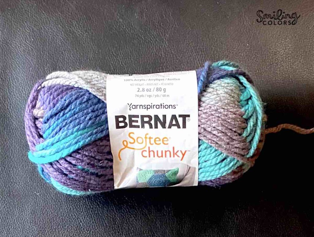 Bernat Softee Chunky Yarn Shadow color pooling