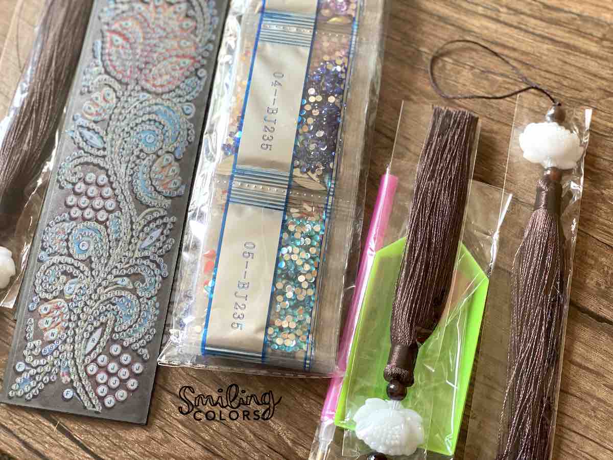 diamond art bookmark tassels