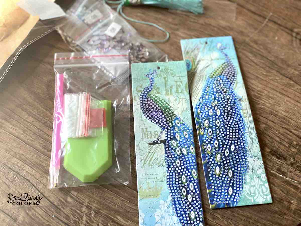 peacock bookmark kit