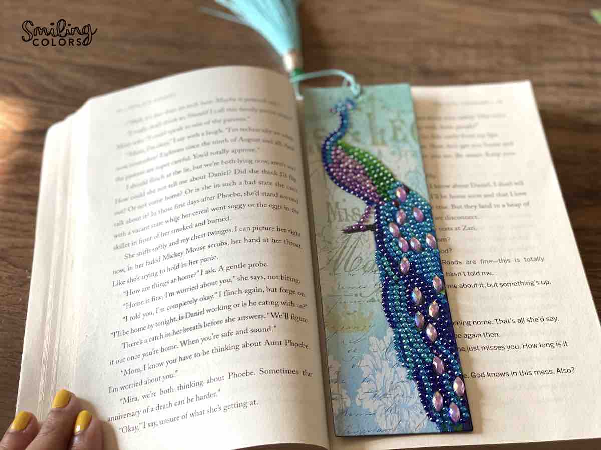 peacock diamond bookmark