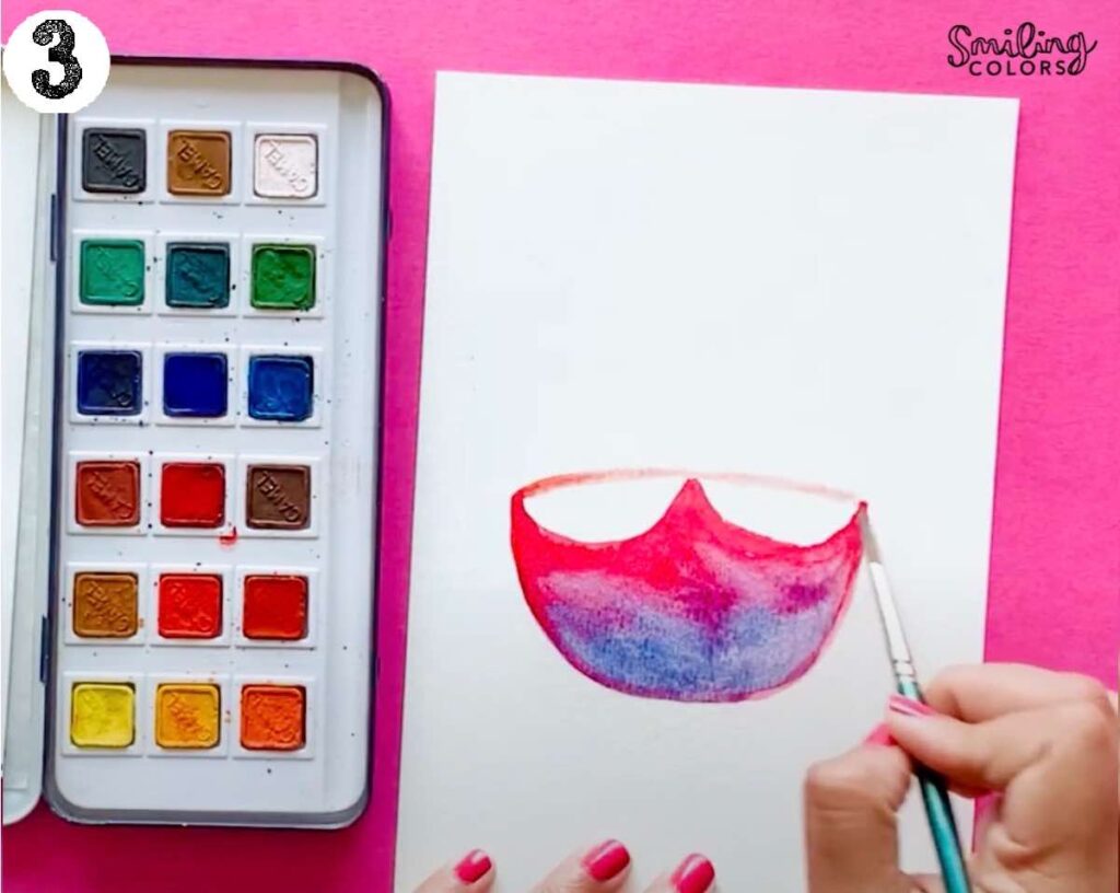 diwali watercolor painting easy tutorial step 3