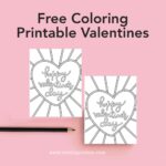 free coloring printable Valentines