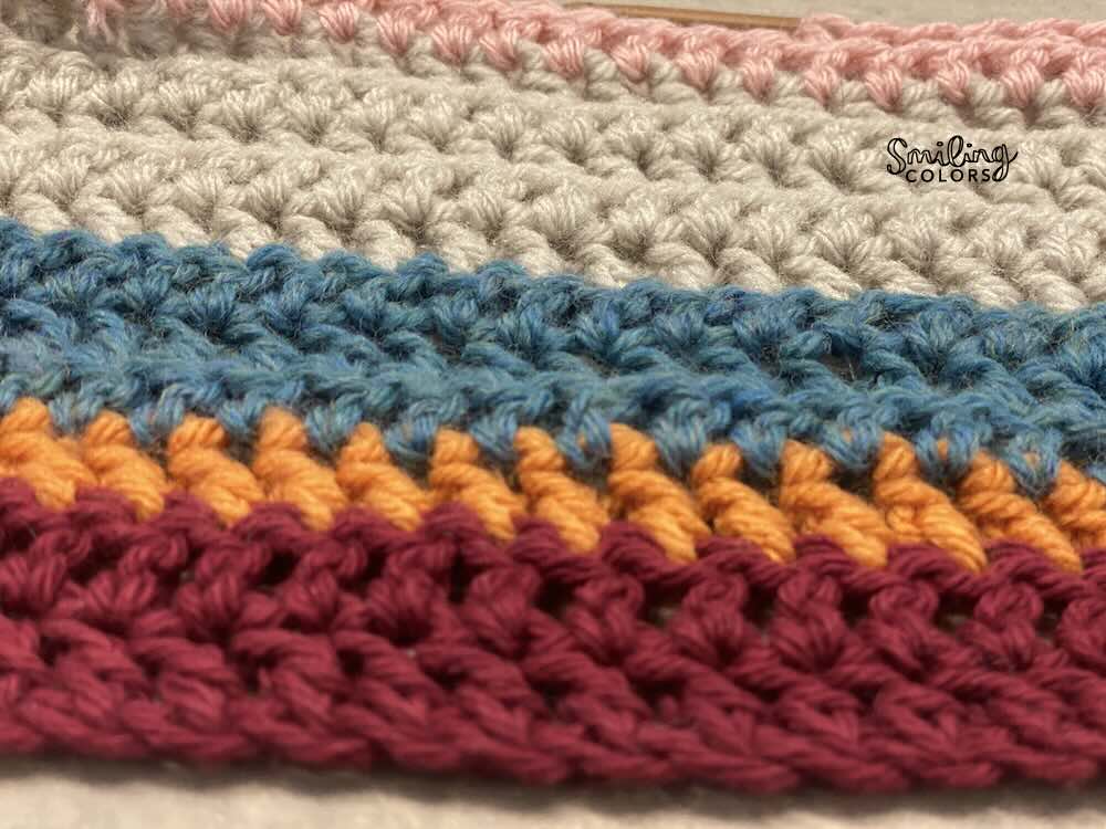 crochet striped blanket textures