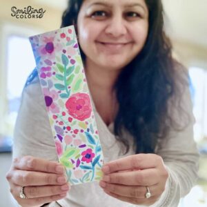 how to paint watercolor flower bookmarks