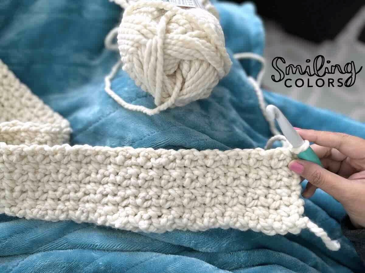 How To Crochet a Blanket for Beginners - Smiling Colors