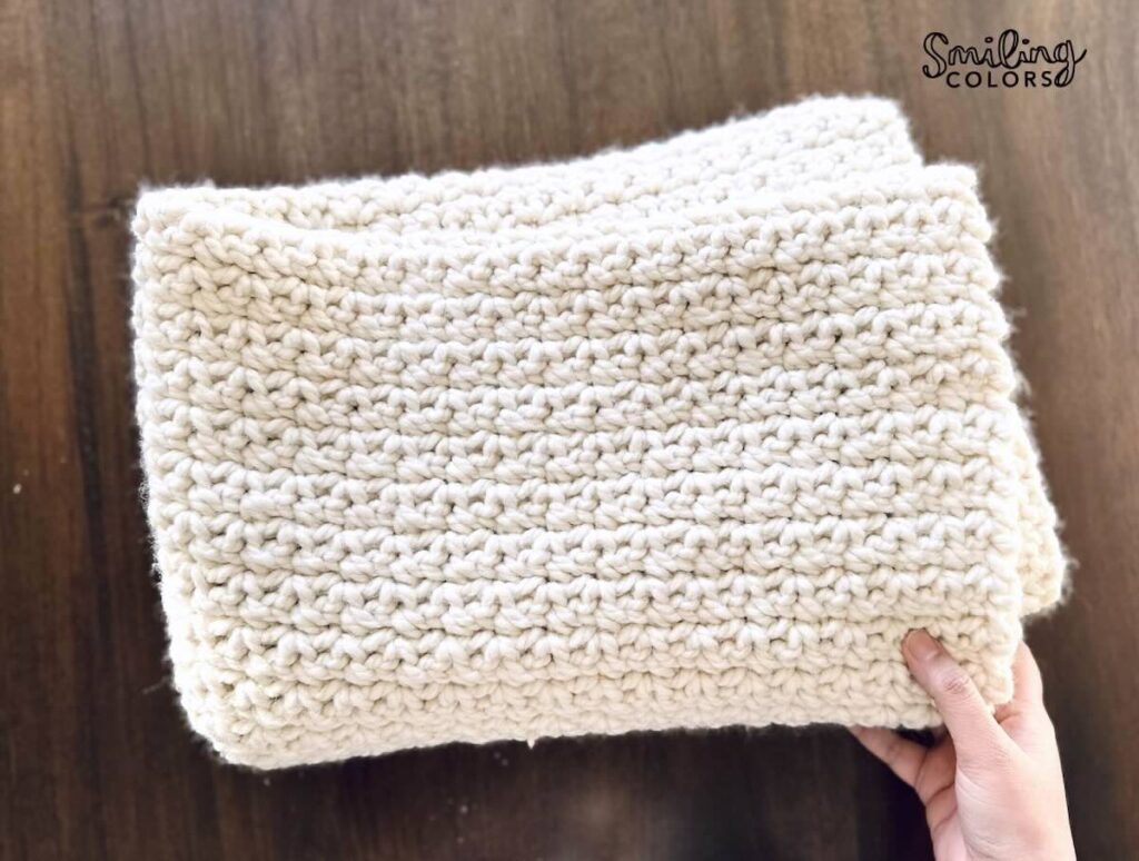 Easy Crochet Chunky Blanket for beginners
