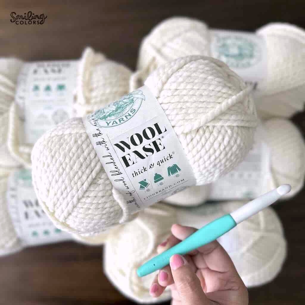 Easy Crochet Chunky Blanket supplies